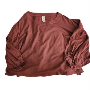 NWOT Free People We The Free Bubble Sleeve Top